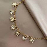 Elegant floral kundan Pendant set