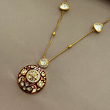Heritage red glow round Pendant set