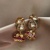 Kundan jhumki Pendant set