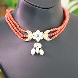 Red beaded aura choker
