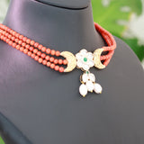 Red beaded aura choker