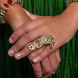 3 Tier Regal Meenakari Ring Finger