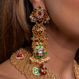 Navratna Heritage Long Earrings
