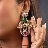 Kundan Serenity Cocktail Statement Earrings