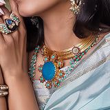 Stunning Blue Turkish pendant on wired Hasli