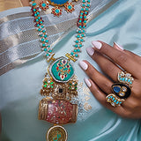 Turquoise Symphony Long Chain Necklace