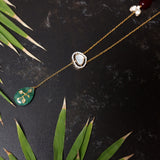 sleek and  lightweight chain  with turquoise stones: Isha Collection , Subtle Luxe Chain