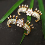 Sage green Ear Cuff style - Earring stud collection