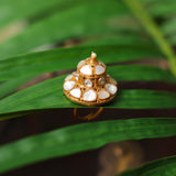 Gold and Pearl Tomb Style Ring