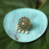Royal Pink Blooming Flower Statement Ring