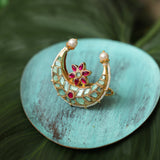Celestial Mint Crescent:finger ring collection - Cresent Shape