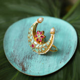 Celestial Mint Crescent:finger ring collection - Cresent Shape