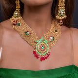 Navratna Heritage Long Earrings