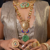 Gajagami Kundan Statement Long Necklace