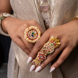 3 Tier Traditional Motif Ring Finger