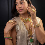 Gajagami Kundan Statement Long Necklace