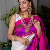 Kundan & ruby kemp and turquise Drop Pearl Cocktail Statement Earrings