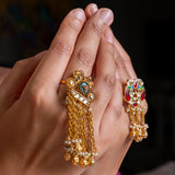 Long Chain Statement Finger Ring