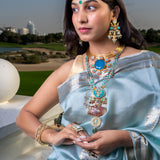 Kundan & Turquoise Cocktail Statement Earrings