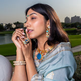 Stunning Blue Turkish pendant on wired Hasli
