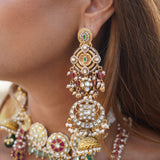 Gold and Pearl Heritage Long Earrings