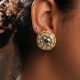 Signity glow Pearl and Kundal Shell Earrings