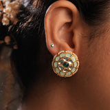 Signity glow Pearl and Kundal Shell Earrings