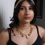 Necklace with mugal inspired drops - Isaana Collection