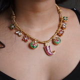 Necklace with mugal inspired drops - Isaana Collection