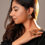Majestic fusion earrings with beautiful Kundan Design- fiza collection