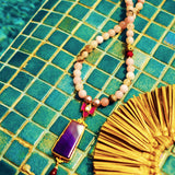 Hand-crafted Purple Agate pendant