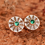 Signity glow White Kundan Shell Earrings