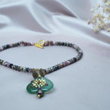 stunning green agate pendant