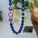 Royal blue agate beans