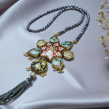 Striking Meenakari and Kundan pendant