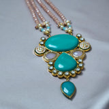 Stunning Turquoise and kundan studded pendant