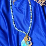 beautiful aqua color agate pendant