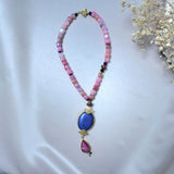 shaded pink agate beads