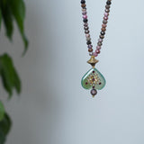 stunning green agate pendant