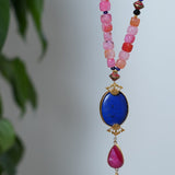 shaded pink agate beads