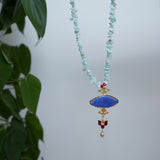 blue agate pendant