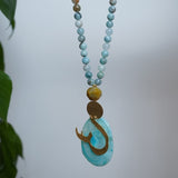 beautiful aqua color agate pendant