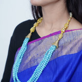Beautiful Aqua colored layered beads