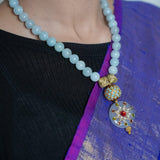 powder blue agate necklace