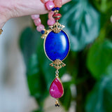 shaded pink agate beads