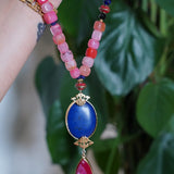shaded pink agate beads