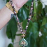 stunning green agate pendant