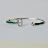 Cuff in green and black
