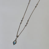 Fatima's hand Evil eye in gold chain with swaroski stones Silver