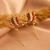 Vintage Boot Earcuff with Dangling Pearls